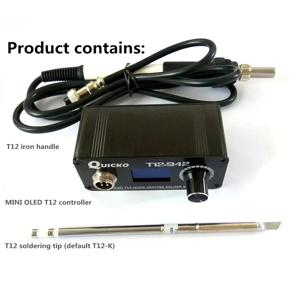 T12-942 OLED MINI station de soudage fer à souder électronique numérique Version cc Portable sans al