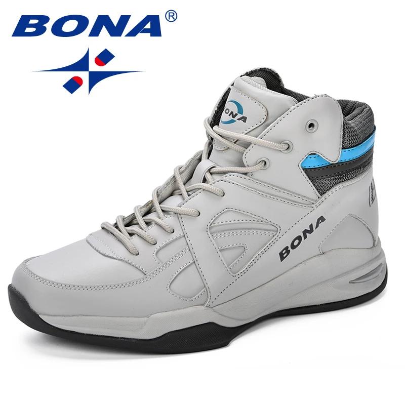 BONA – Baskets de basket-ball pour Homme, chaussures d'extérieur, plates et montantes, confortables