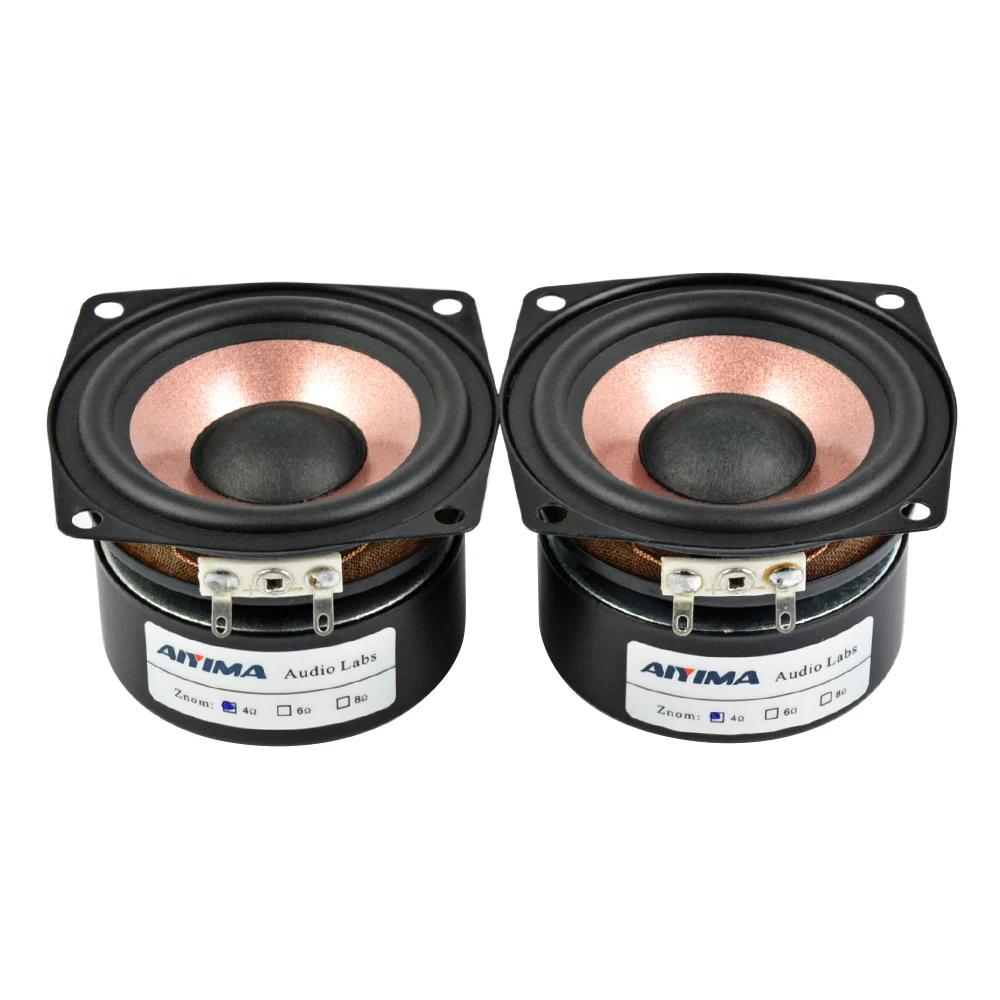 AIYIMA 2 pièces 2.5 pouces Audio gamme complète haut-parleur 4 8 Ohm HIFI Home cinéma 8-15W musique