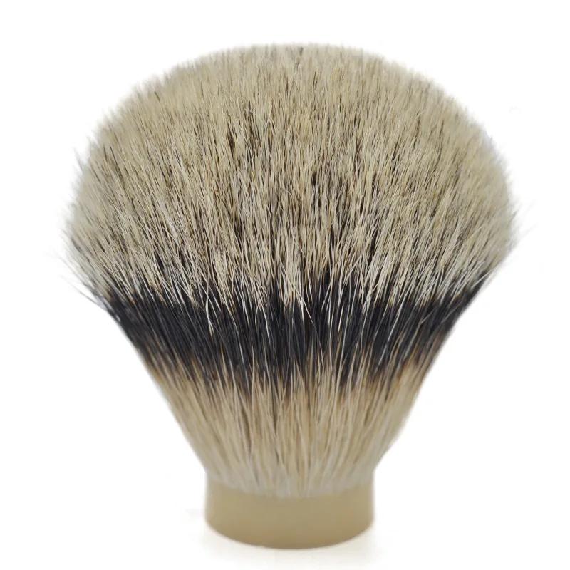 DSCOSMETIC-Tête de brosse de rasage en poils de blaireau de montagne, 26mm, pointe argentée la plus