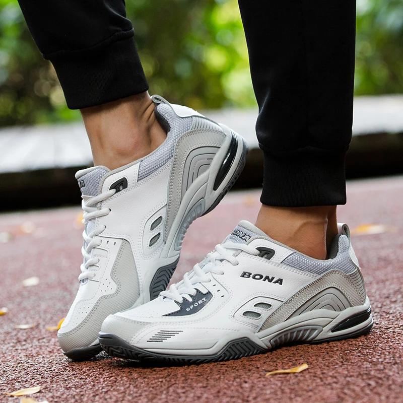 BONA nouveau Style populaire hommes chaussures de Tennis en plein air Jogging baskets à lacets homme