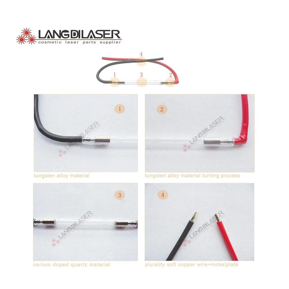 Ampoules laser IPL : 9*65*115F - courbure d'anode, lampe flash IPL pour pièce à main honkonlaser, la