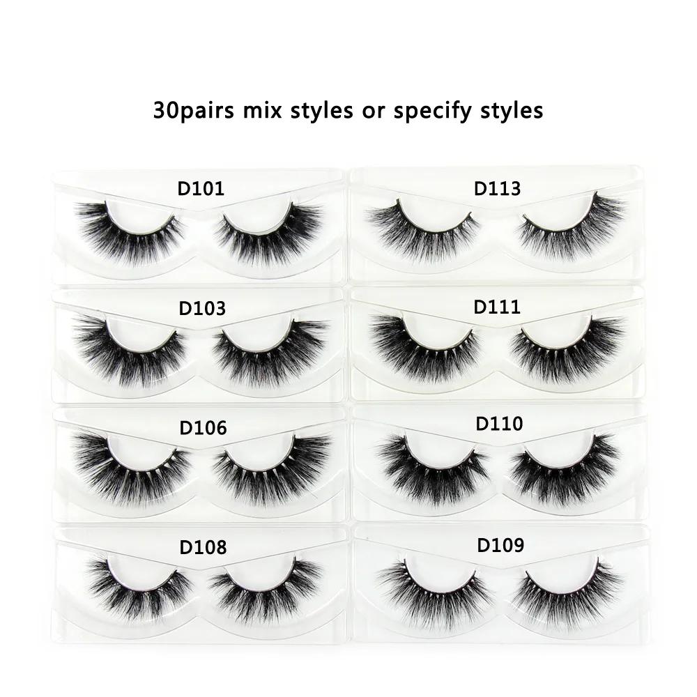 Faux cils de vison 3D avec escalade, faits à la main, bande complète, maquillage, moelleux, sans boî