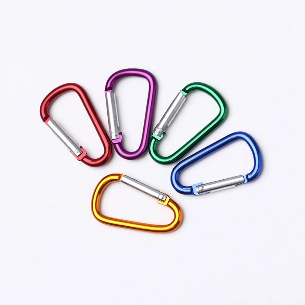 Mousqueton en alliage pour Camping et randonnée, crochet de sécurité en aluminium, anneau en D pour