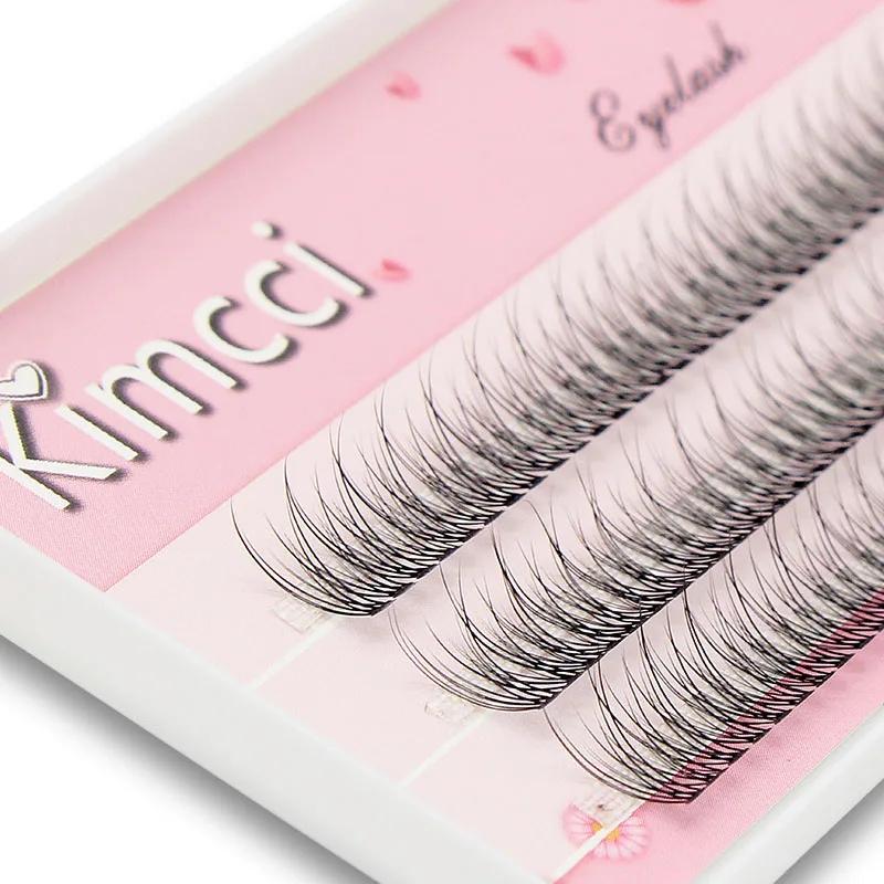 Kimcci 120 pièces Extensions de cils individuels en vison de qualité supérieure, effet queue de pie,