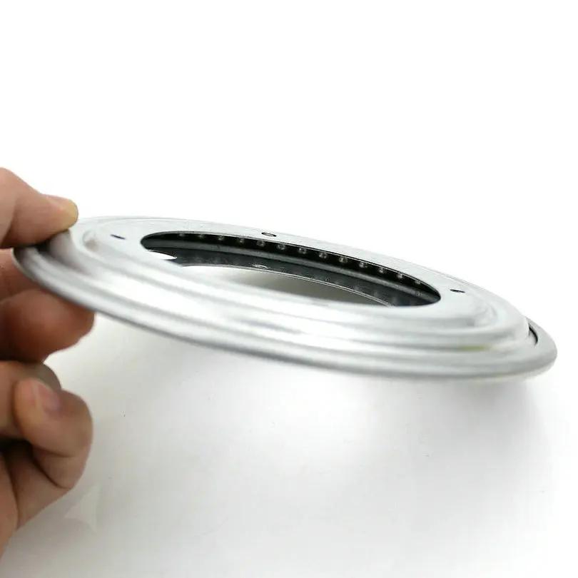 5.5/8/9/12 pouces couleur argent robuste forme ronde galvanisé paresseux Susan plateau tournant robu