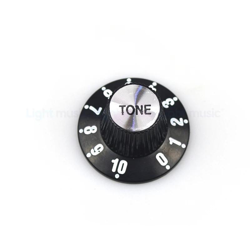 Boutons de contrôle de vitesse et de Volume de guitare en aluminium, cloche de chapeau haut-de-forme