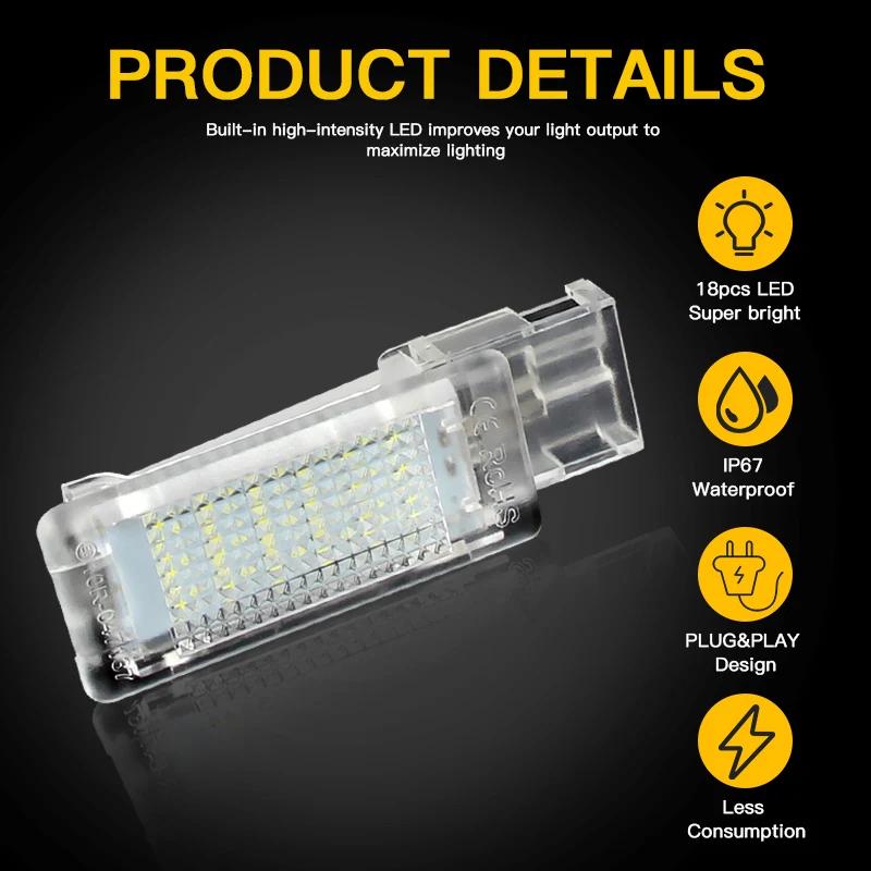 Lumière LED intérieure pour coffre de pieds, 2 pièces, pour VW Golf 5/6/7 Plus Polo Scirocco Passat