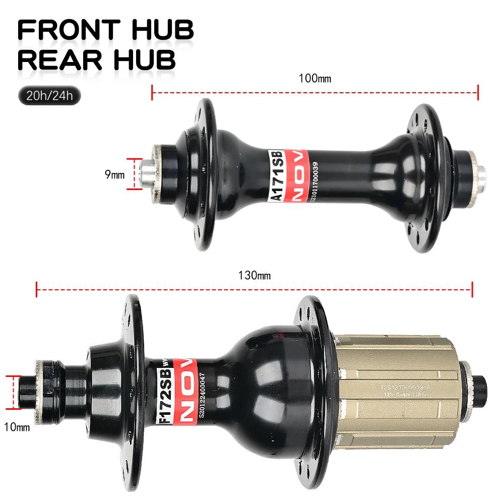 Novatec moyeu de vélo de route A171SB/F172SB avant 20H arrière 24H disque de moyeu de vélo pliant à