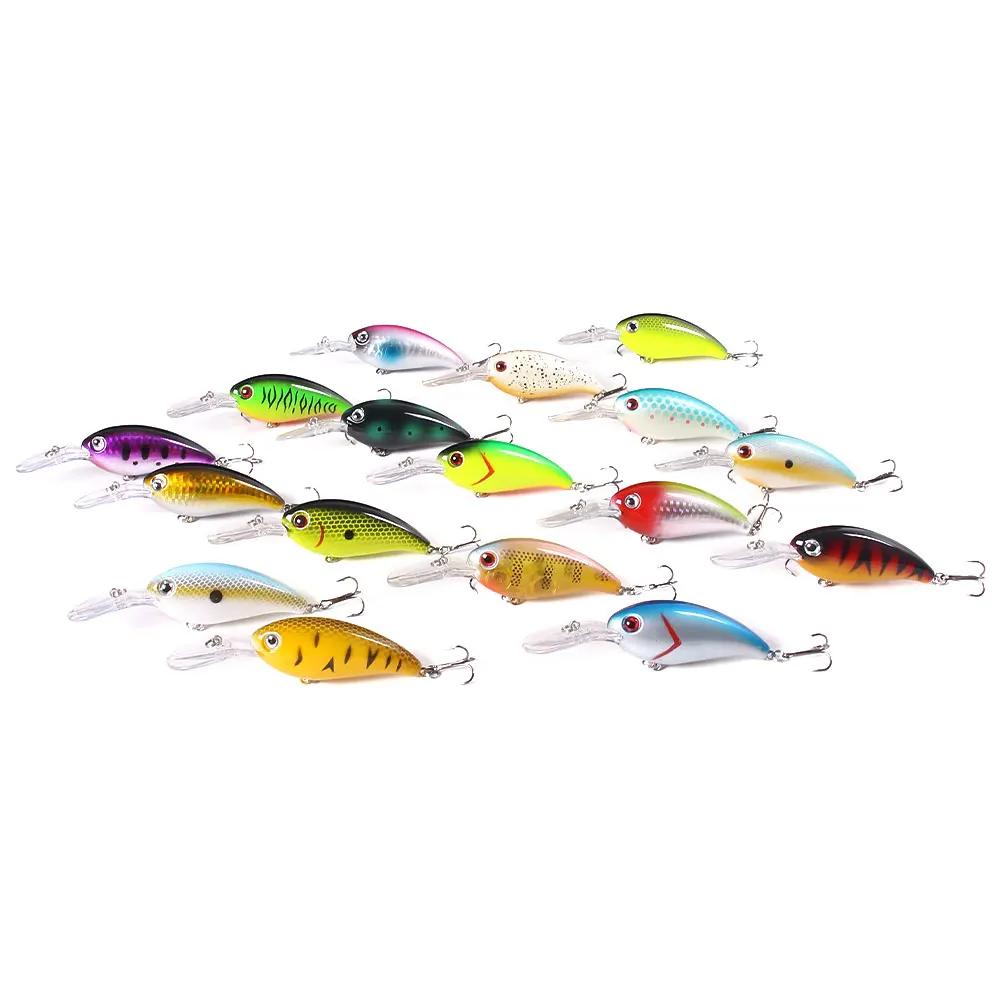 Hengjia – Leurre méné artificiel Crankbait, Wobbler, appât artificiel idéal pour la pêche au bar, au
