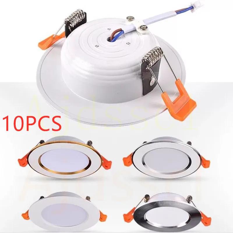 Dimmable 10 pièces LED Downlight 220V 110V 3 couleurs gradation 5W 7W 9W 12W 15W encastré dans LED p