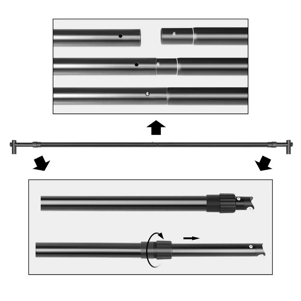 SH – support de fond à Double barre transversale, système de Support de cadre pour photographie, Stu