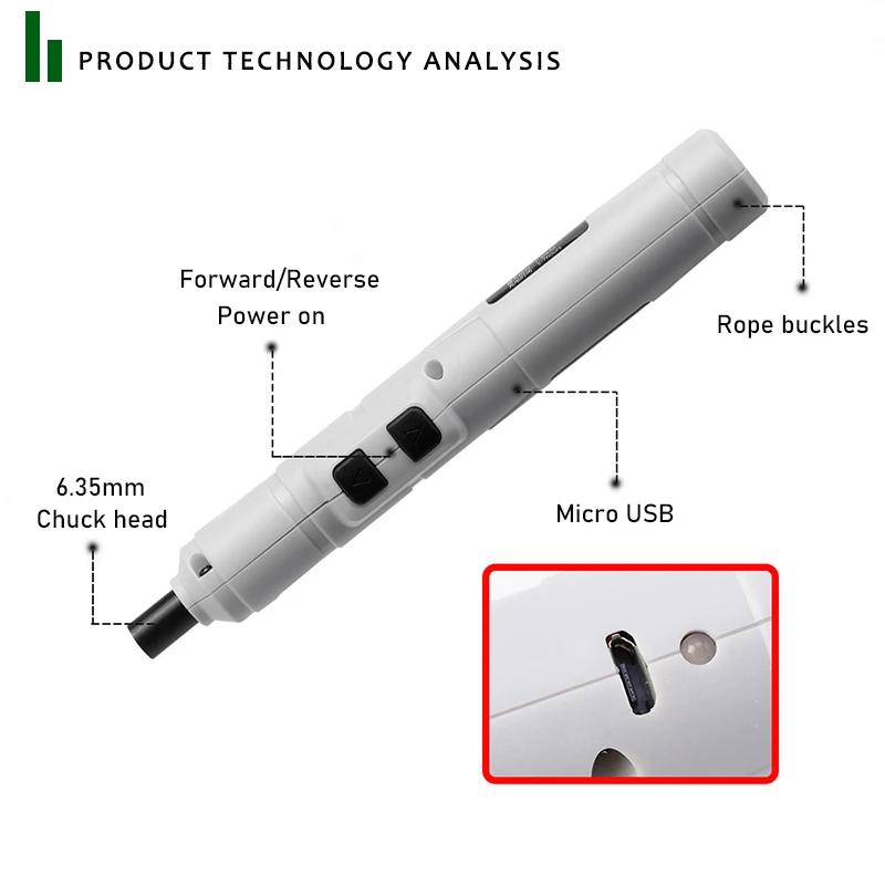 Tournevis électrique sans fil, Mini outils électriques 3.6V, Rechargeable, multifonction, perceuse é