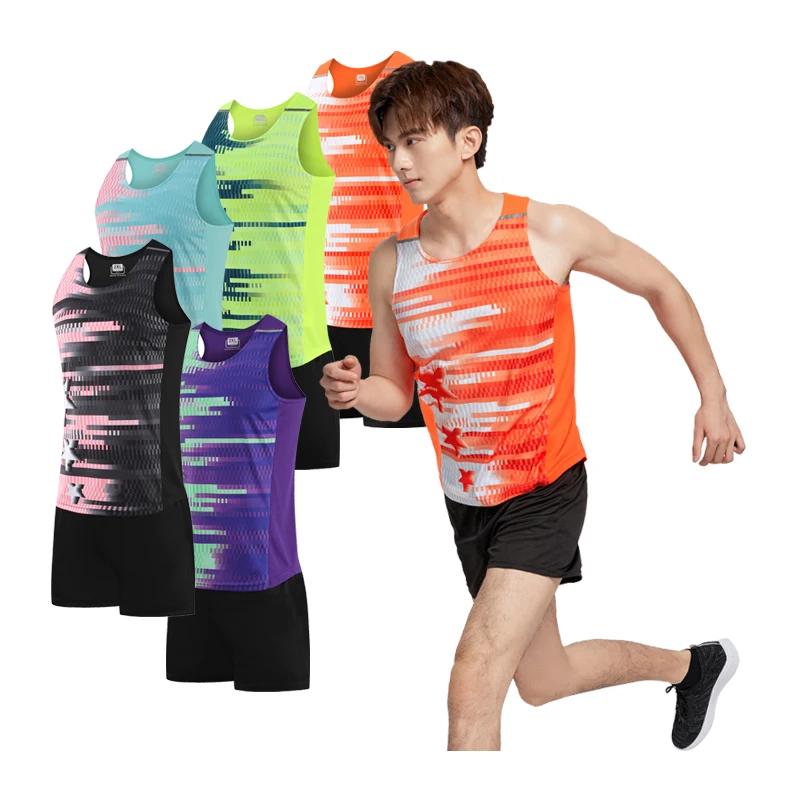 Combinaisons d'athlétisme en nylon pour hommes, uniforme de marathon, course à pied, entraînement, i