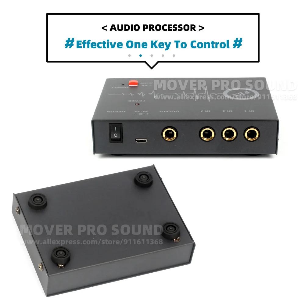 Microphone suppresseur de traitement portable, destructeur de feedback, processeur de signal audio,