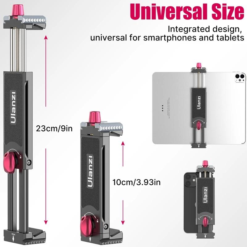 Ulanzi u-pad III – support de téléphone universel en métal pour tablette, pince Arca 1/4, vis de mon