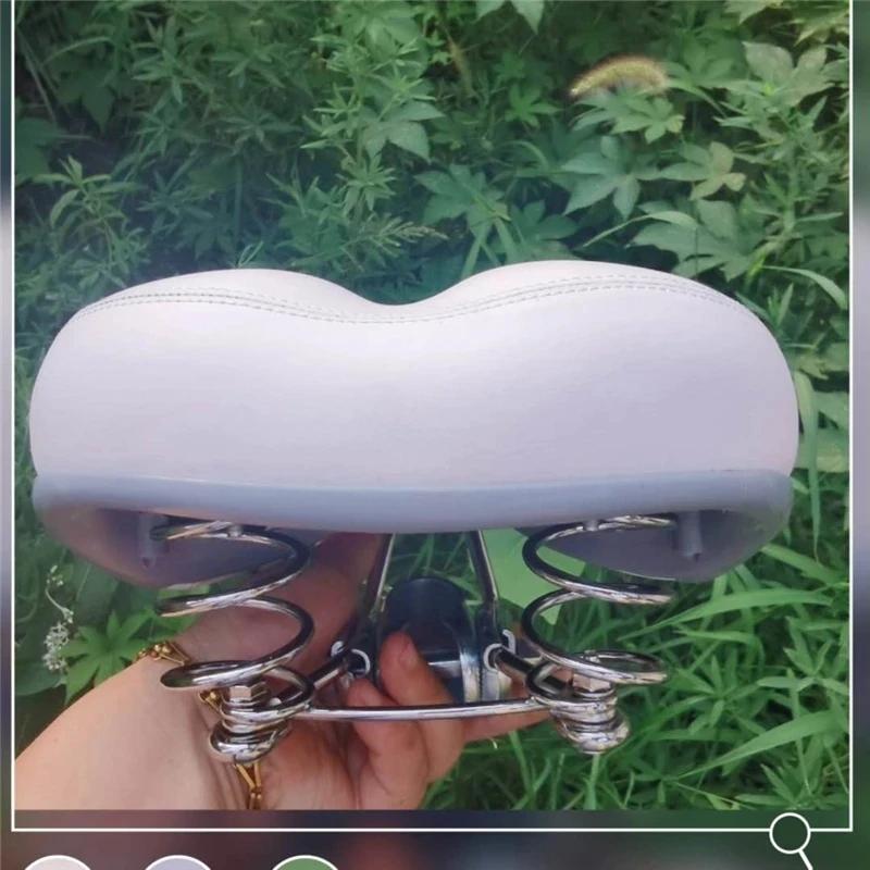 Selle de vélo blanche avec ressort, pour vélo de ville, 03/commConsulImaging Parts