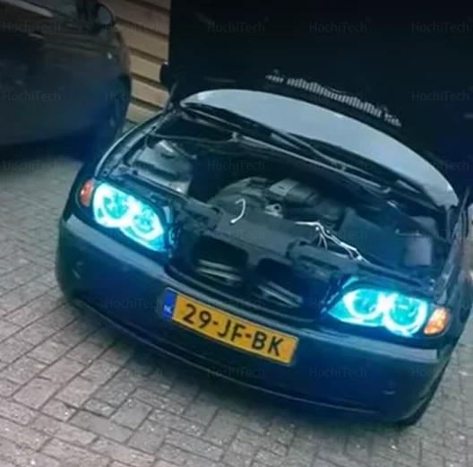 Kit yeux d'ange en coton RVB, anneau 131mm x 4, pour BMW E36 E38 E39 E46 525i 528i 530i 540i 740i ex