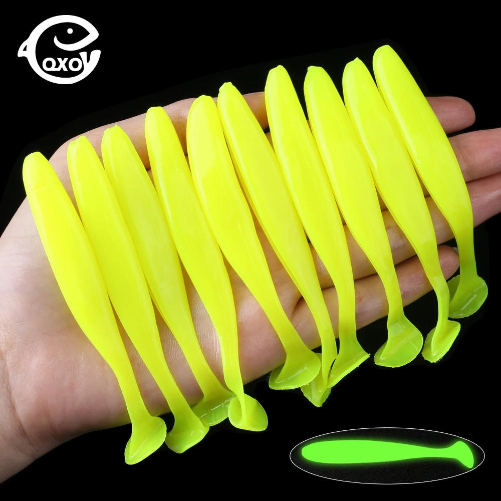 QXO 50 pièces/lot Swimbait leurre souple Silicone appât Shad Wobbler mer ver Streamer 7/10/13 cm Sil