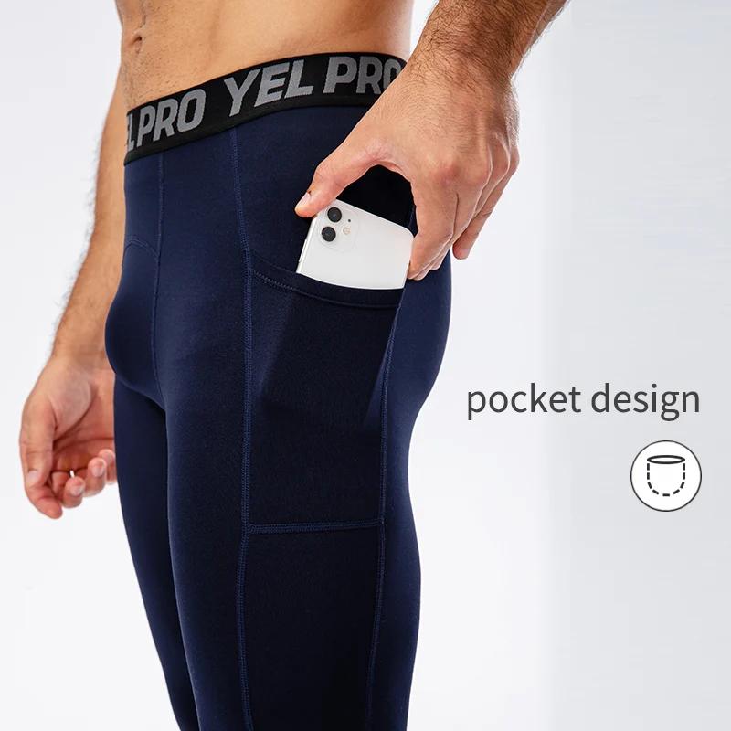 Pantalons de Compression pour hommes, collants de sport d'automne et d'hiver, de Fitness, de course,