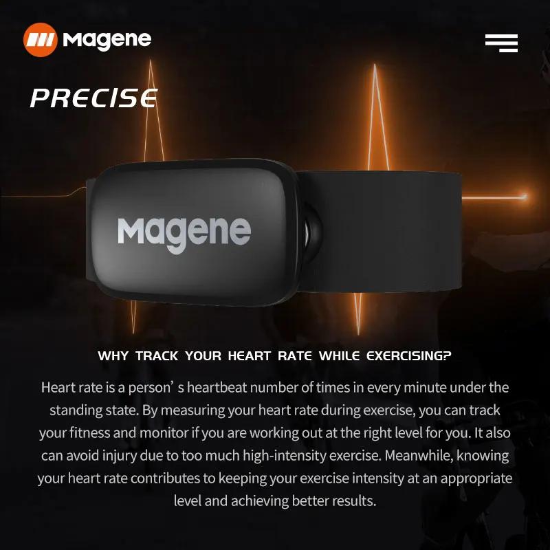 Magene Mover H64 capteur de fréquence cardiaque double Mode ANT Bluetooth avec sangle pectorale ordi