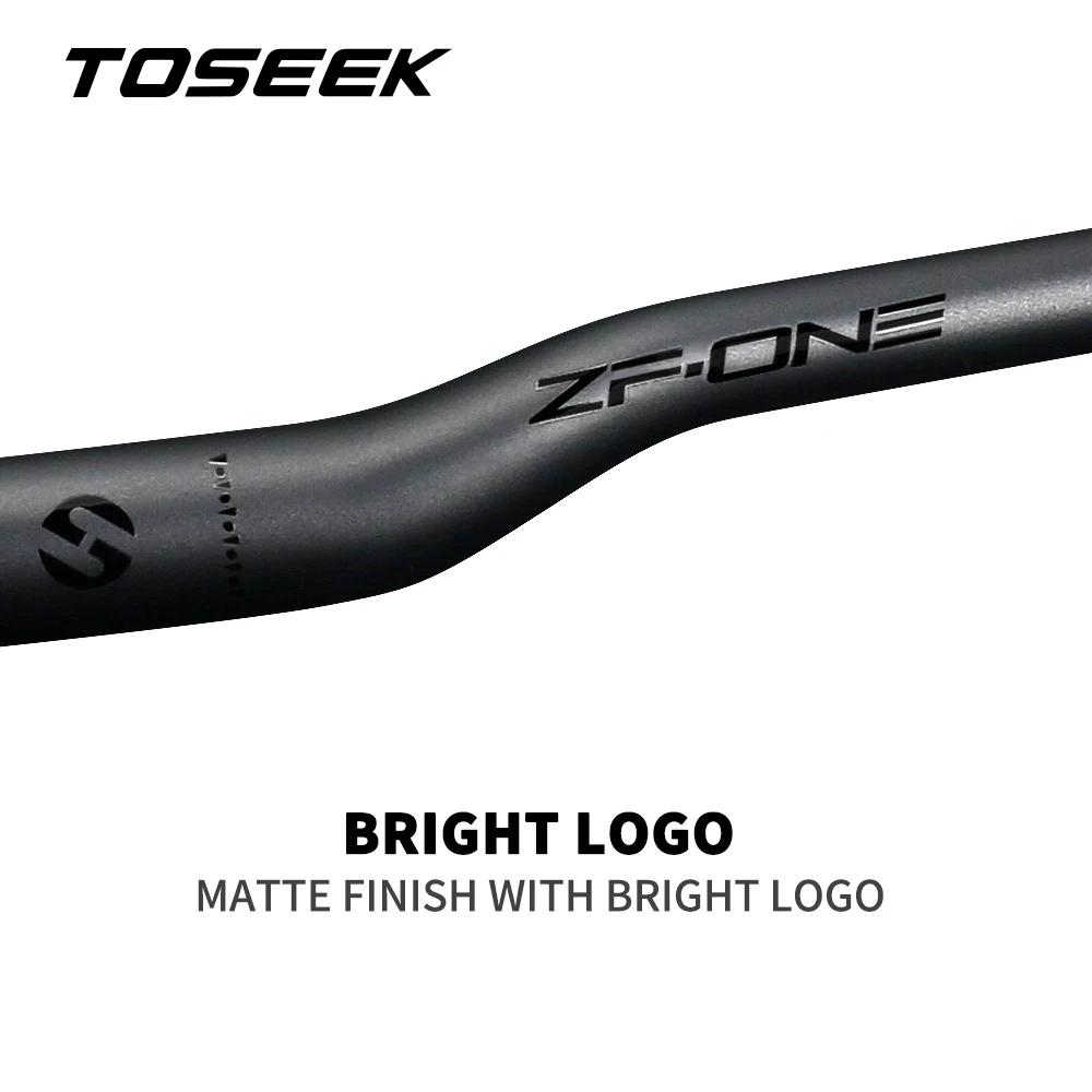 Guidon de vélo de montagne TOSEEK ZF-ONE en fibre de carbone pleine, guidon de vélo de montagne 31,8
