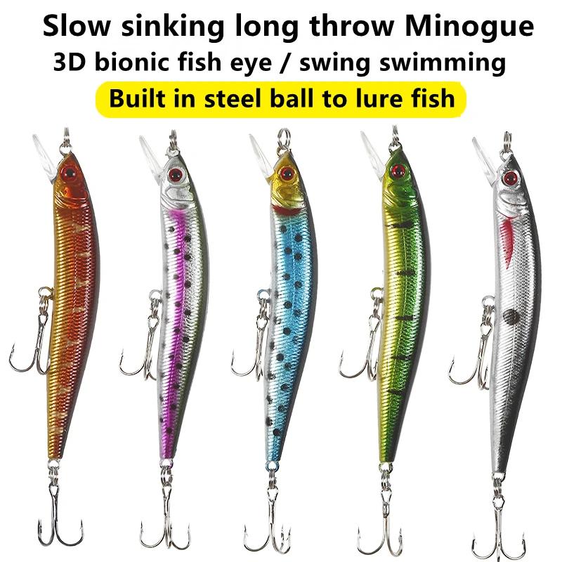 Leurre de pêche dur méné japonais, appât Élde type poisson nageur, wobJeff, manivelle, matériel pour