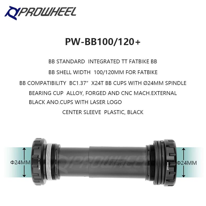 PROWHEEL pédalier de vélo de neige pédalier Fatbike 176/192mm support inférieur Compatible pour SRAM