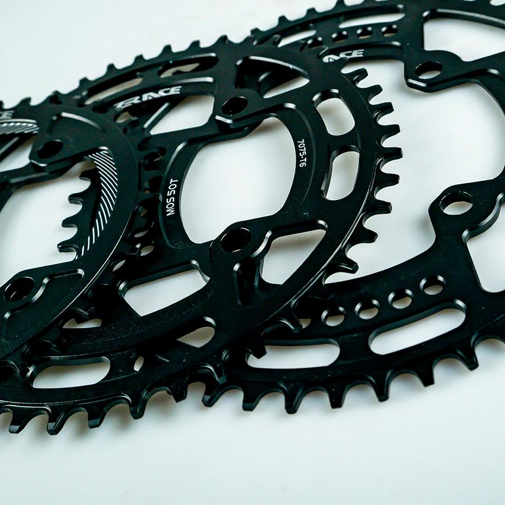 ZRACE-Plateaux de 40T/42T/44T/46T/48T/50T/52T BCD104, Dent Étroite AL7075 CNC, VTT/Route/Vélo de Gra