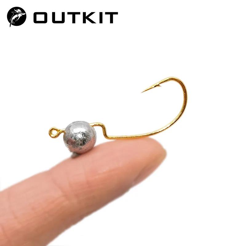 OUTKIT Jig Mini tête crochet 1g/2g/3g 10 pièces/lot crochet de pêche au roche leurre gabarit Grank c
