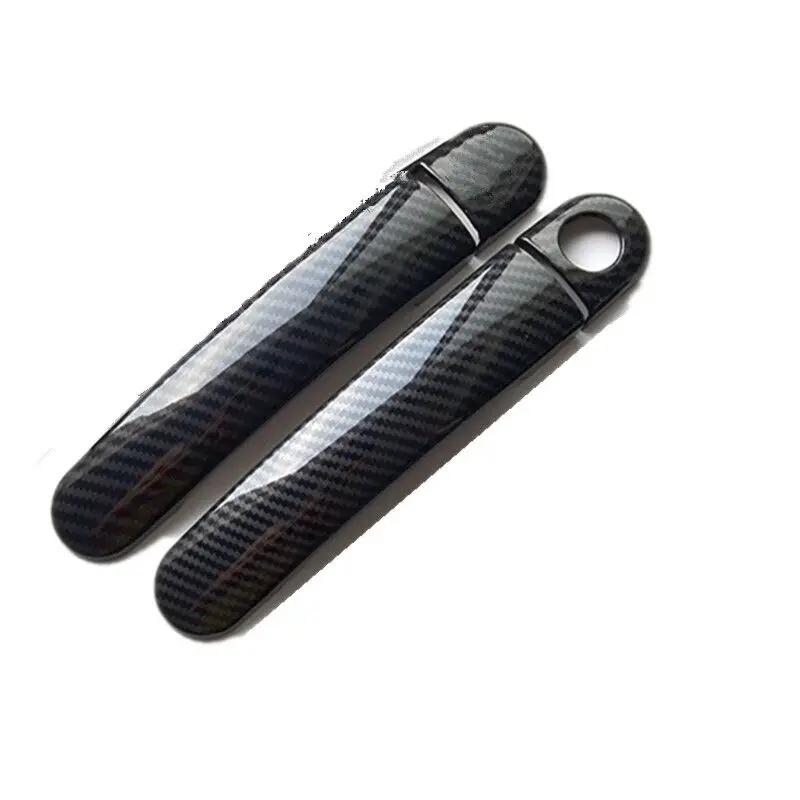 Couvercle de poignée de porte de voiture en Fiber de carbone chromé, autocollant pour VW Golf 5 MK5