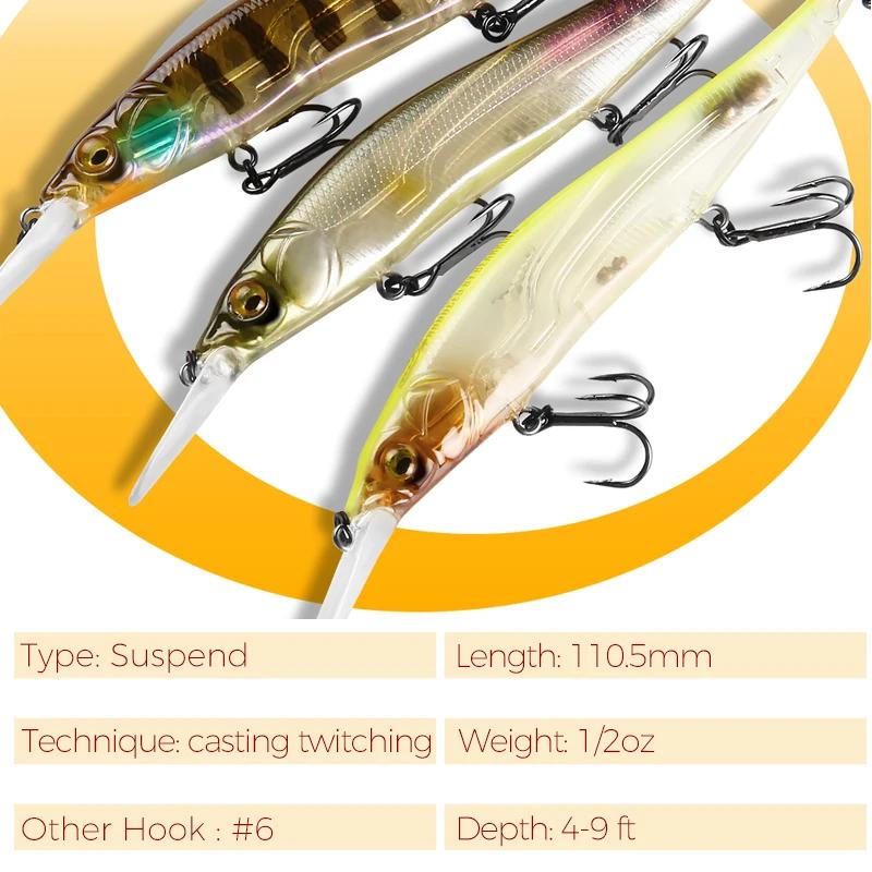 Bearking professionnel Wobbler 110mm 14g plongée 1.8m SP leurres de pêche appâts artificiels prédate