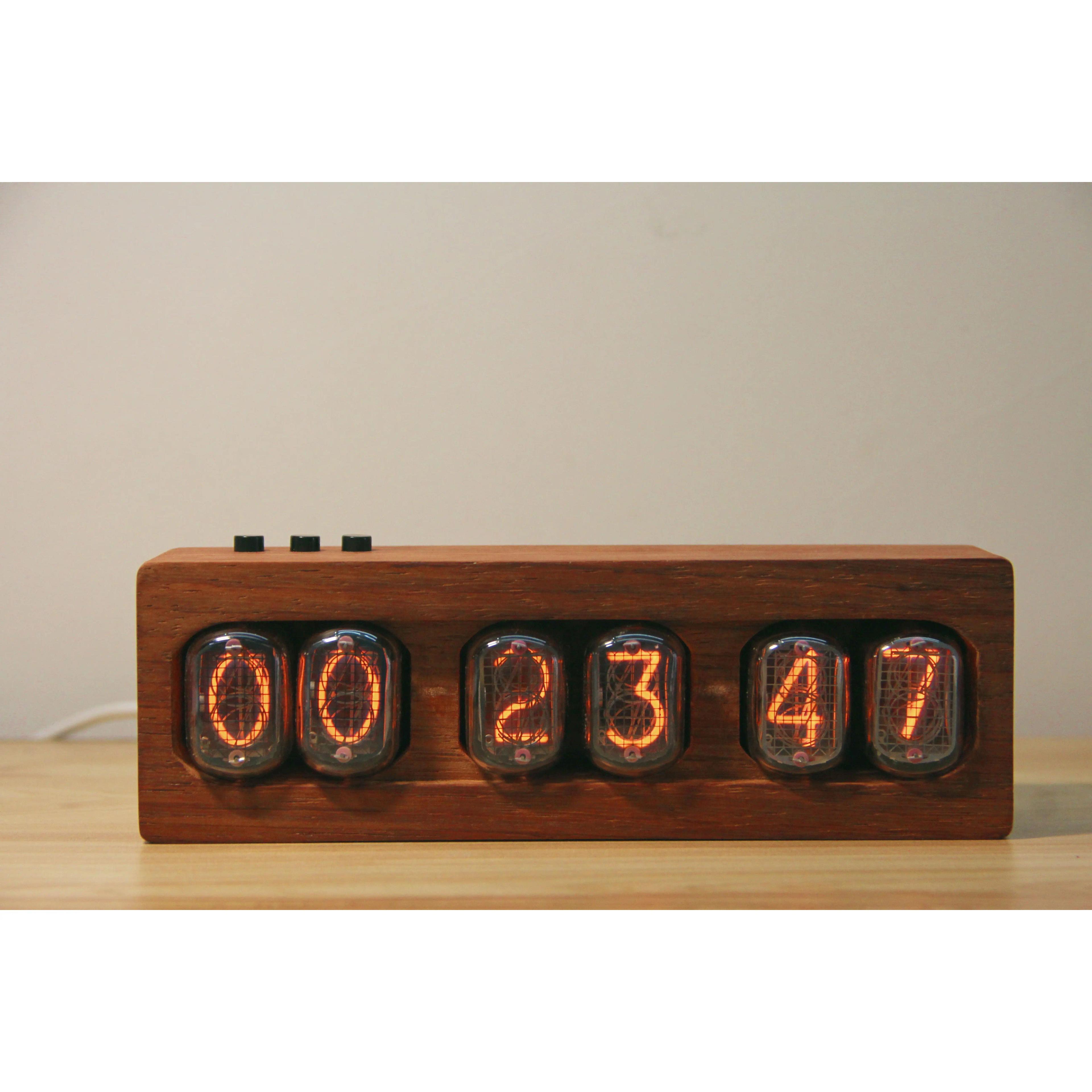 GHXMedals IN-12 Glow Tube Clock, Retro Bâle ie Clock, DIY Creative Home Audio, Ornements de bureau,