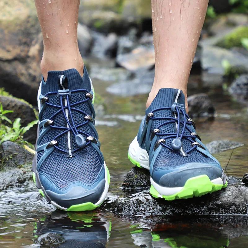 HUMTTO extérieur en amont baskets pour hommes été plage chaussures d'eau hommes respirant Sport rand