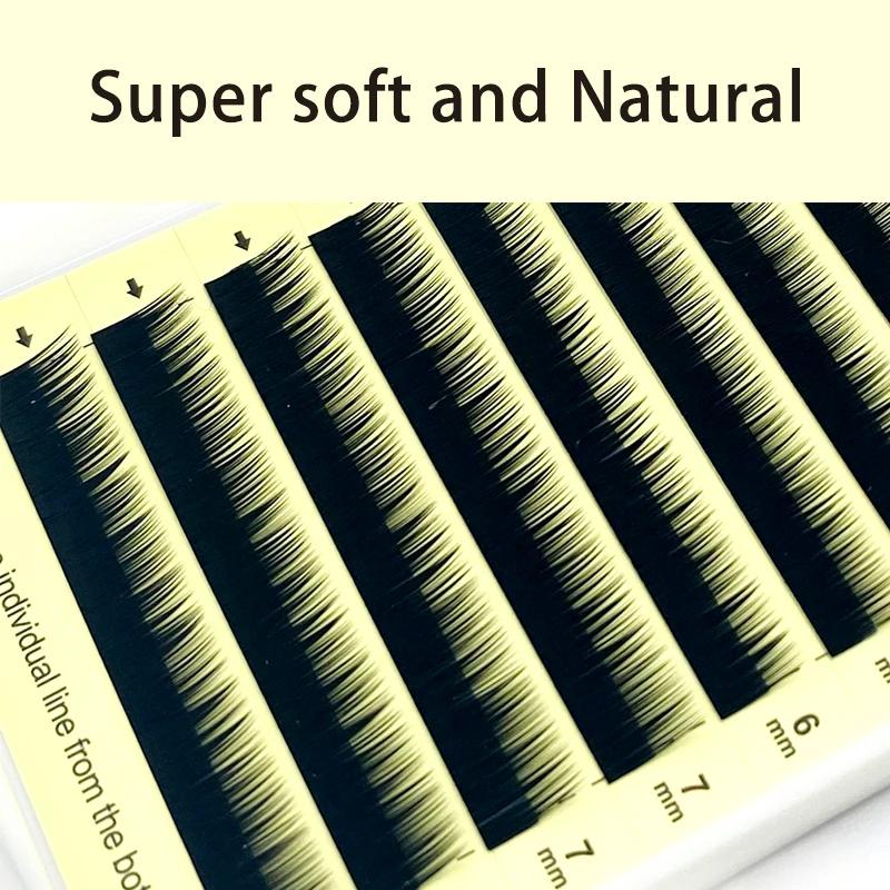NATUHANA Extension de cils inférieurs individuels naturels doux sous les cils J Curl 5-8 mélange de