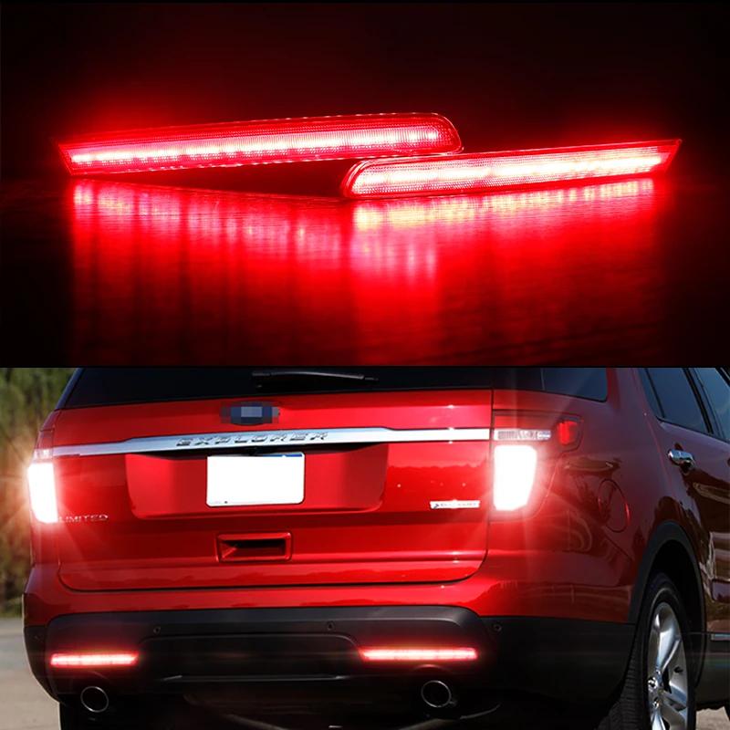 IJDM – feux antibrouillard arrière pour voiture, rouge, 12V, réflecteur pour pare-choc, Ford Explore