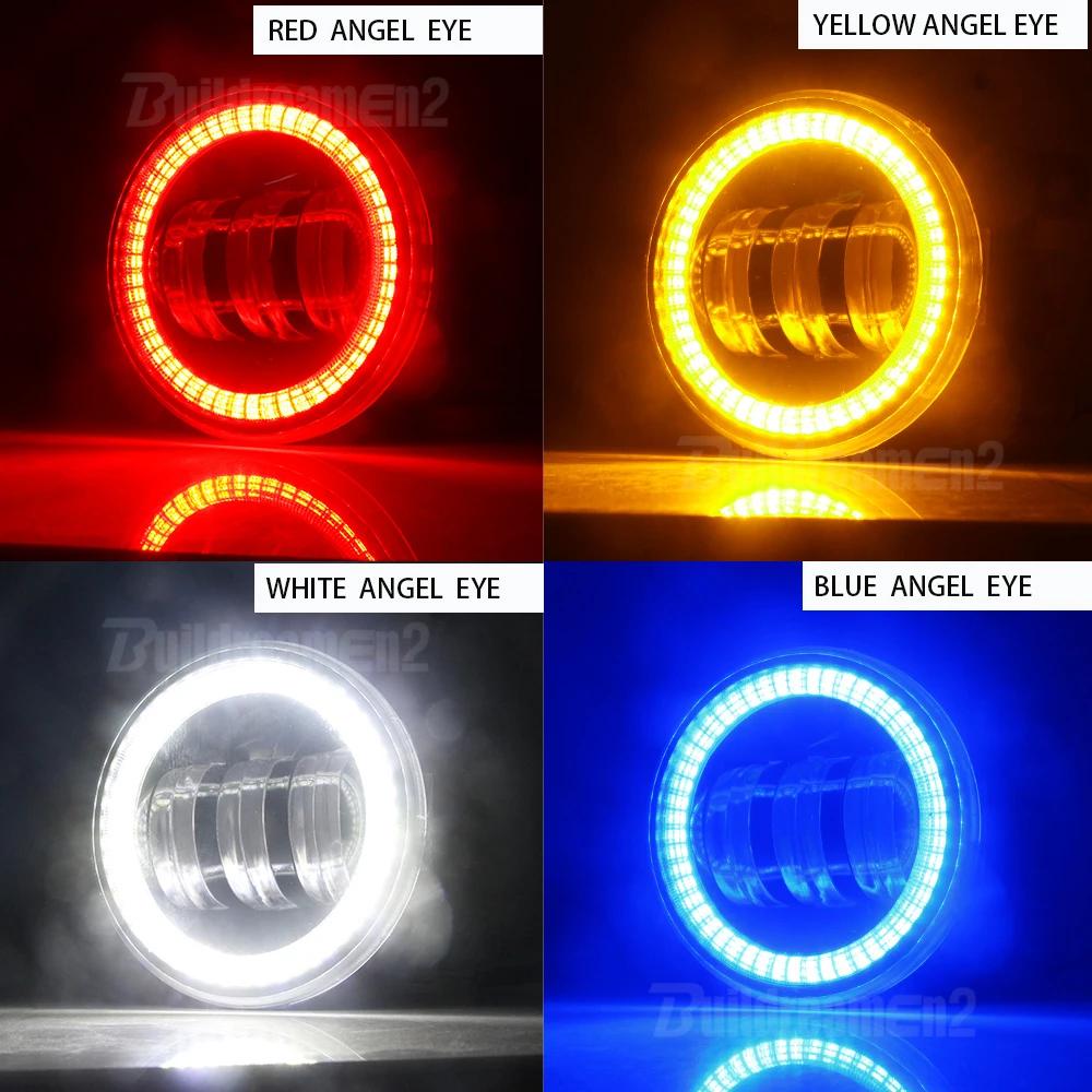 Ensemble de phares antibrouillard Angel Eye, 2 pièces, pour Ford Fiesta 2001 – 2015, lentille LED po
