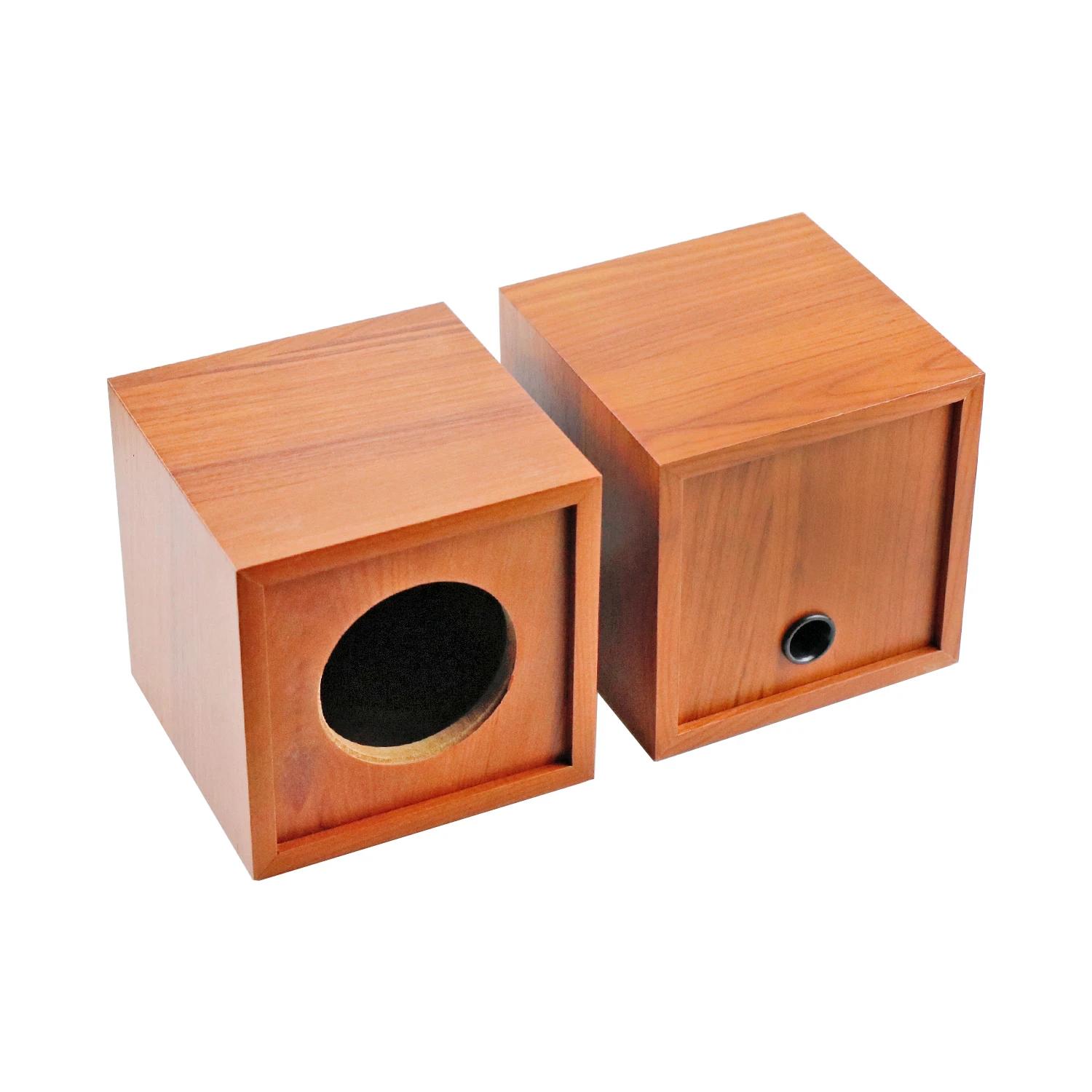 GHXAMP coque de boîte de haut-parleur en bois 3 pouces haut-parleur Tweeter corps vide boîtier Satel