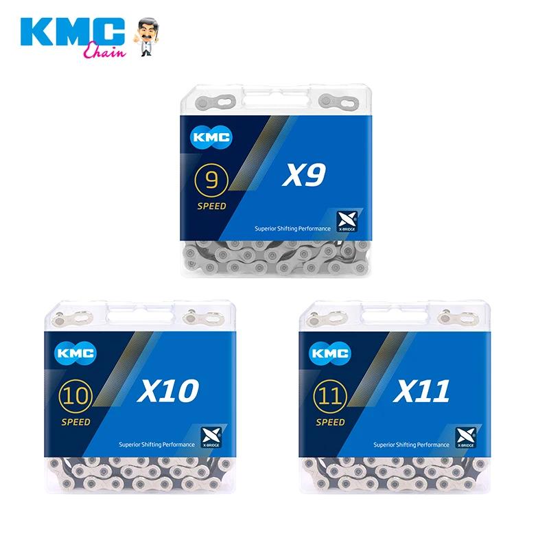 KMC – chaîne de vélo gris argenté, 116 maillons, pour SRAM 9s 10s 11, 9v 10v 11v