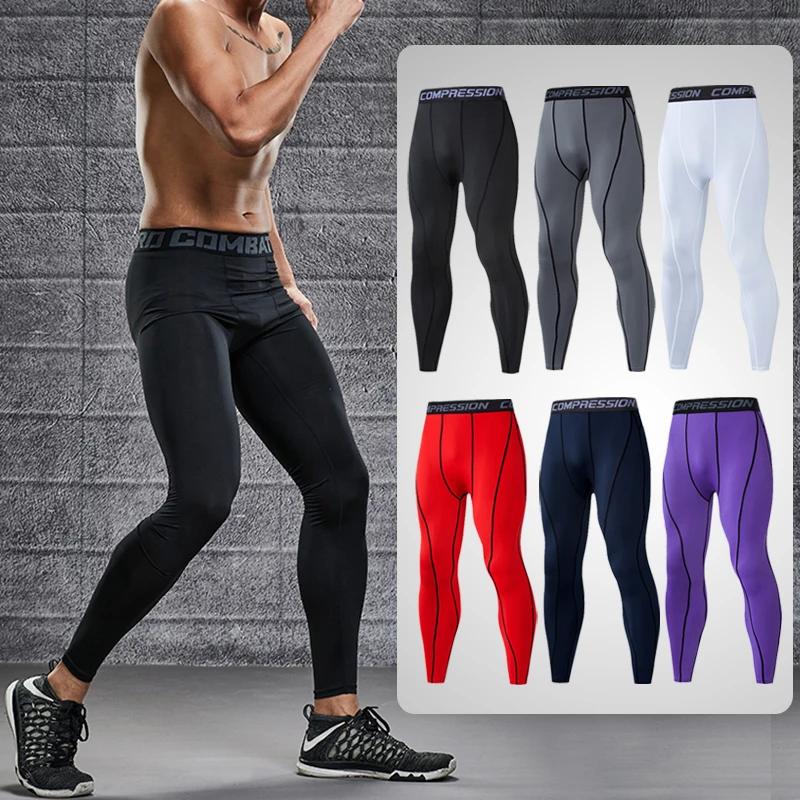 Pantalon de compression élastique pour homme, legging collant, pantalon de survêtement, cyclisme, co