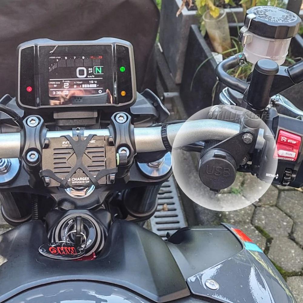 Adaptateur de prise de chargeur double USB, accessoires de moto pour YAMAHA MT09 2017 – 2023 MT-09 S