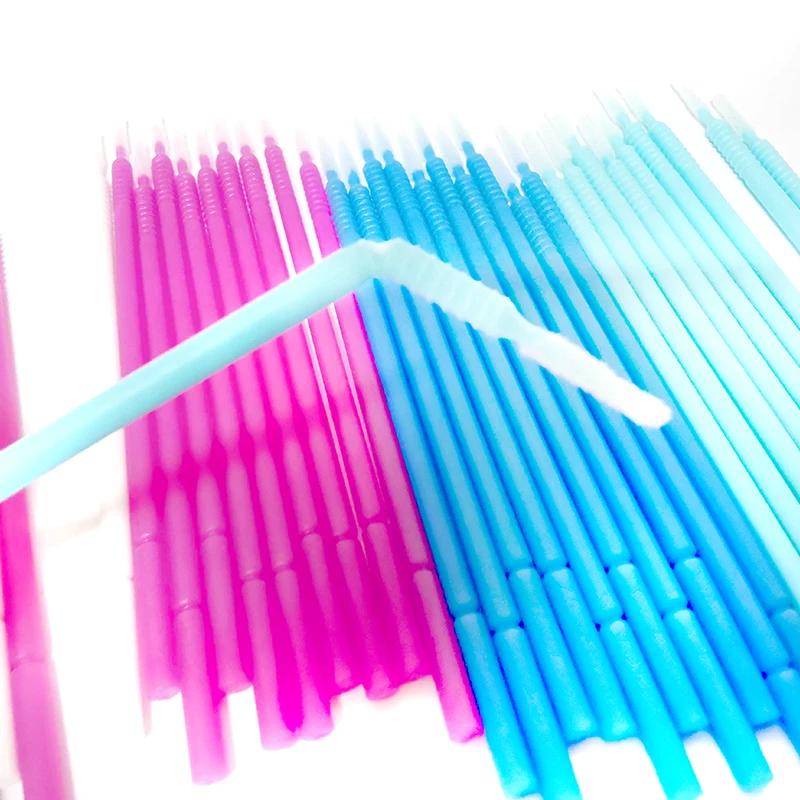 Applicateurs de micro-brosses pliables pour extensions de cils, livres de colle, poulet, 100 pièces,