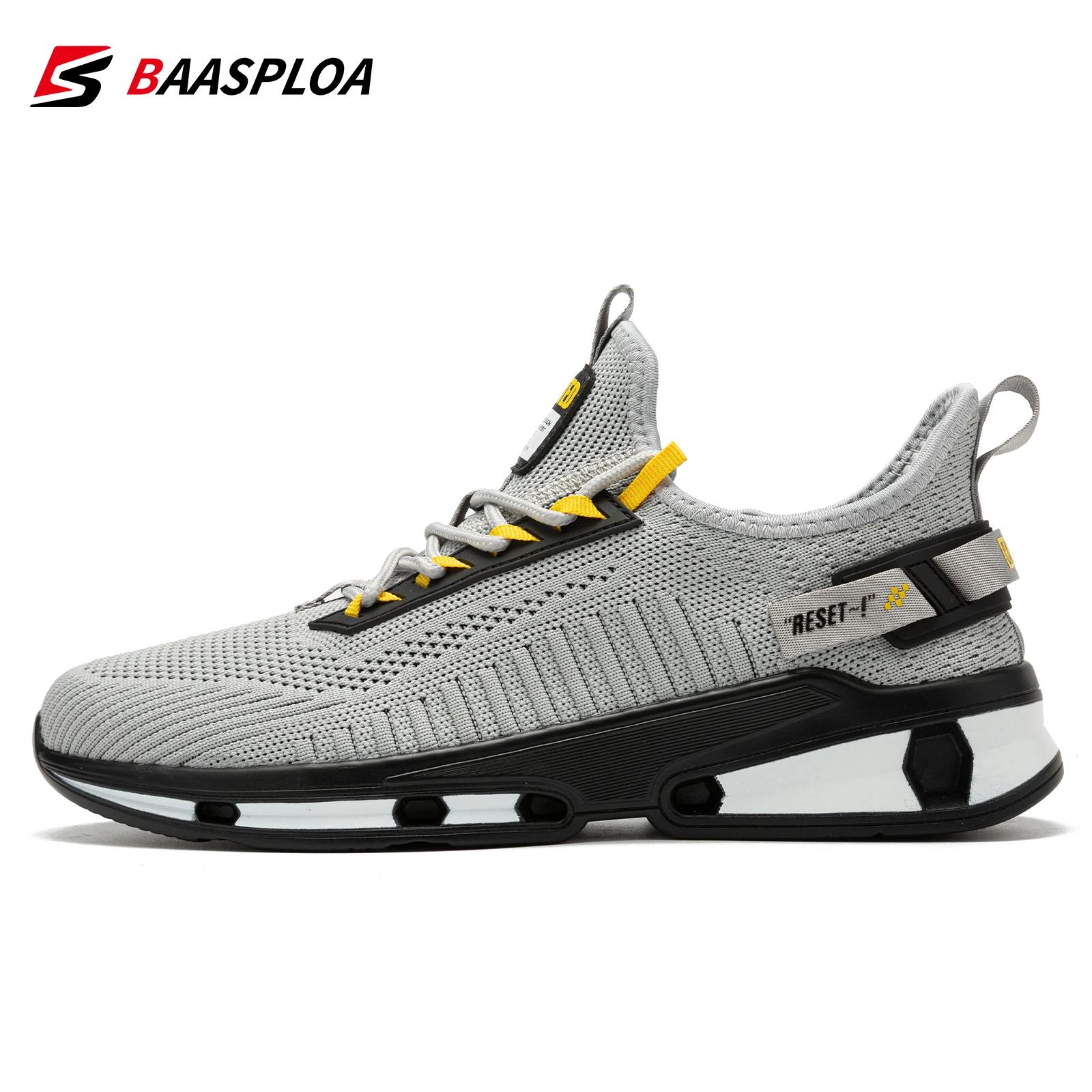 Chaussures de course légères Baasploa homme 2023 - Baskets maille lacets pour sport plein air