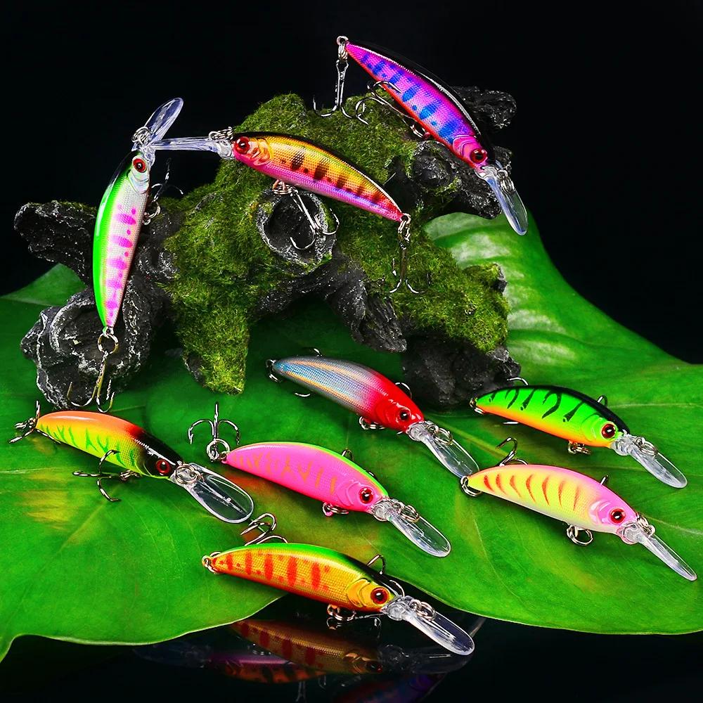 1 pièces leurre de pêche méné 70mm 6g coulant manivelle appât dur Wobblers artificiel brochet carpe