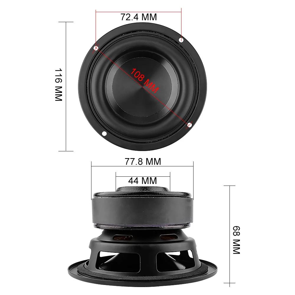 AIYIMA 1 pièce Haut-parleur Subwoofer 4 pouces 100W 4/8 Ohm Super Woofer Haut-parleur de son BASS Ét