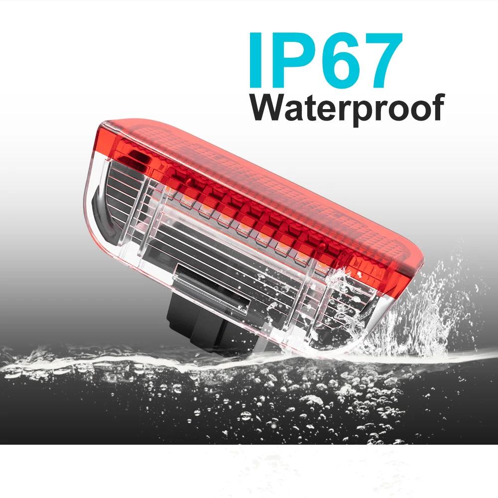 4x blanc/rouge Led porte courtoisie voyant d'avertissement intérieur lampe de bienvenue pour VW Golf
