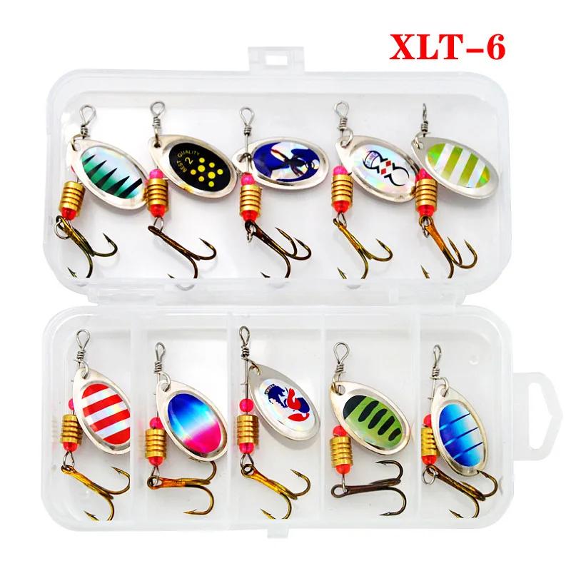 Leurre de pêche Spinner cuillère en métal, ensemble de 16 pièces, Spoonbait, manivelle, Wobblers pou