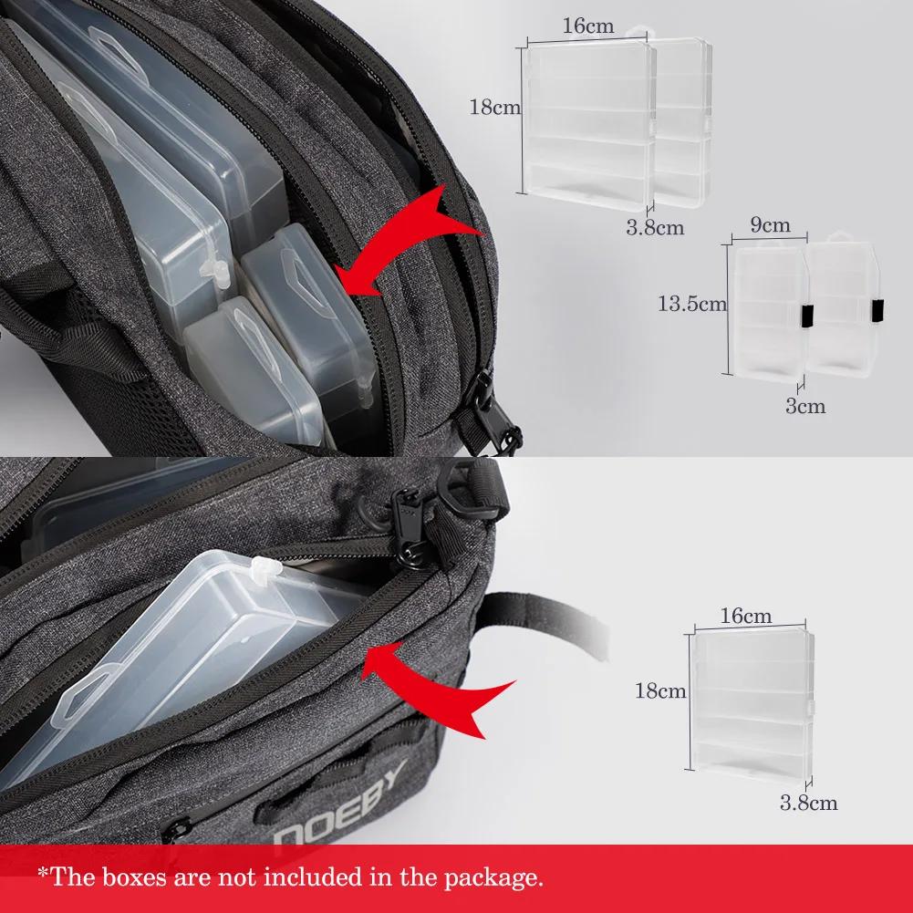 NOEBY – sac de pêche en Nylon imperméable, sac de pêche multifonction résistant à l'usure, sac de ma
