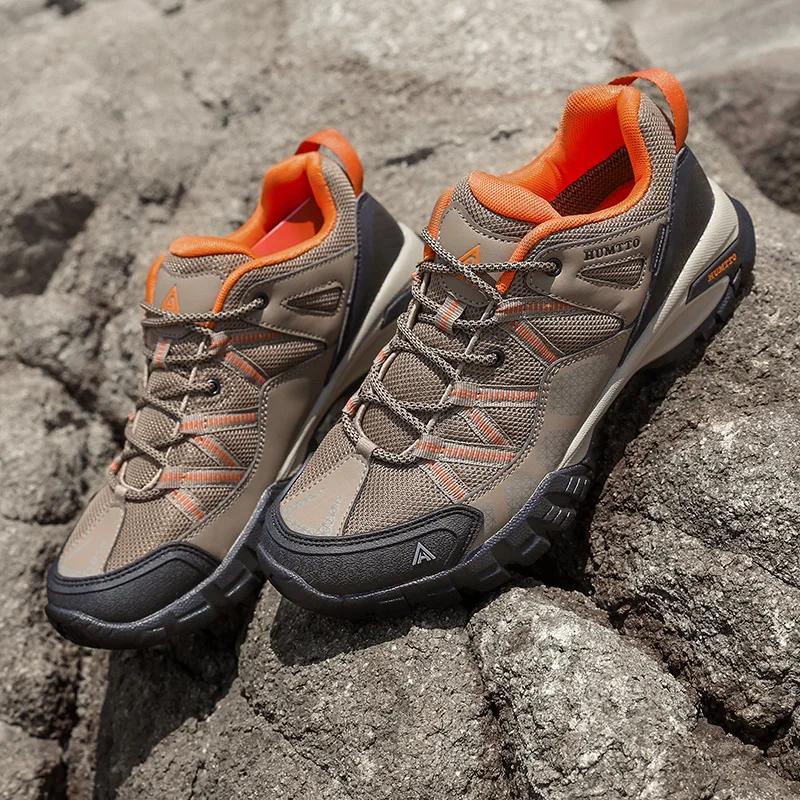 HUMTTO – chaussures de randonnée pour hommes, bottes de Trekking respirantes à lacets, baskets d'ext