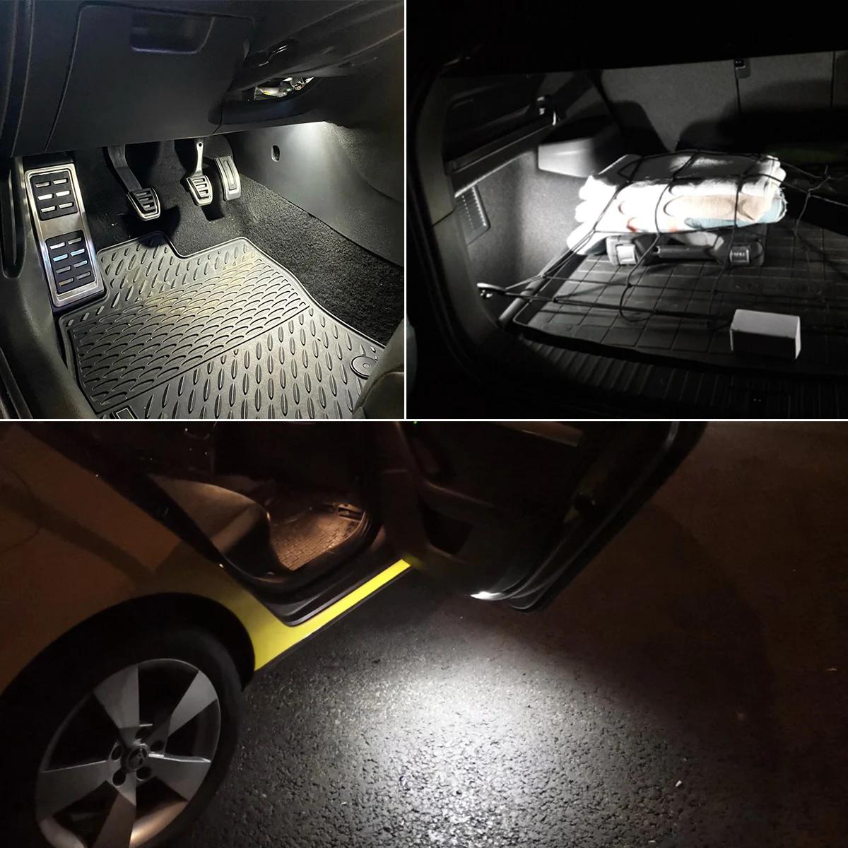 Lampe de courtoisie LED blanche sous la porte, lumière de plancher, lampe de coffre, Audi A4, Horizo